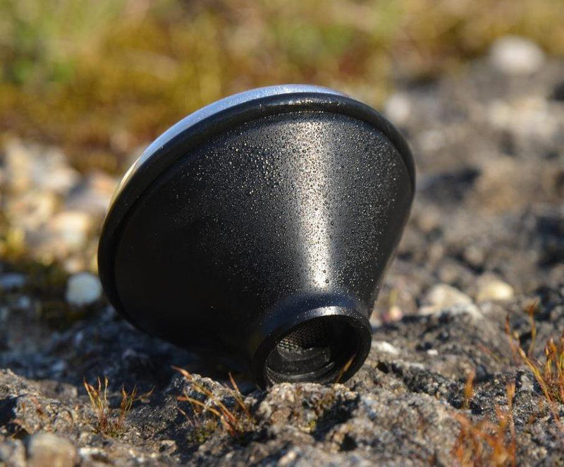 Duschkopf-Glocke schwarz mit 1/2 Zoll Innengewinde (meist USA) - Halter für Wirbel-Resonanzplatte - AQUADEA GmbH