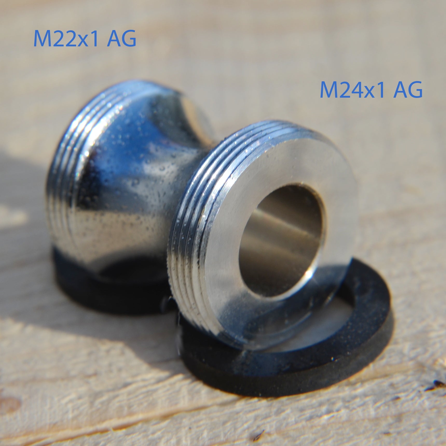 Adapter M24x1 AG x M22x1 AG, Sanitär Adapter für Perlstrahl Innengewinde M24