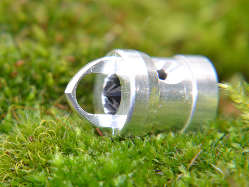 Herz-Kohärenz Kristallwirbel Schmuck Anhänger "CHI FLOW"  mit zwei Kristallen, Edelmetall & Heiliger Geometrie